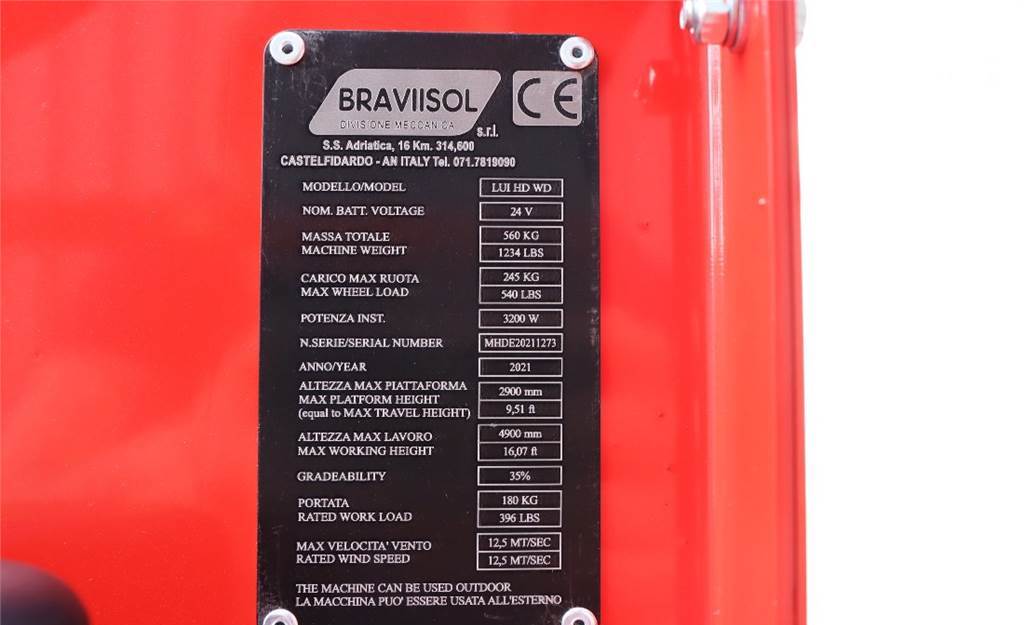 Колінчастий підйомник Bravi LUI HD WD New, Electric, 4.90m Working Height, Non: фото 7