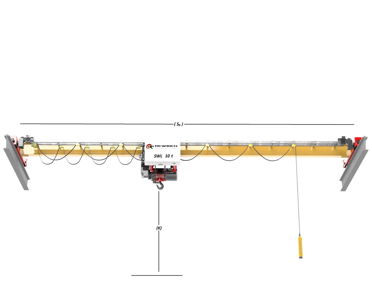 Новий Козловий кран DEWINCH 10 ton -5 Ton Gantry Crane  -Monorail Crane -Single Girder Crane: фото 14