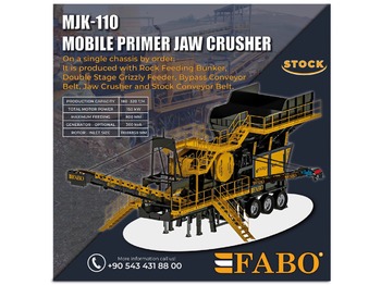 Новий Мобільна дробарка FABO MJK-110 MOBILE PRIMARY JAW CRUSHER READY IN STOCK: фото 1