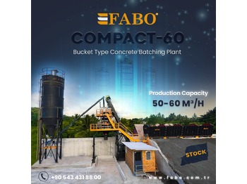 Новий Бетонний завод FABO SKIP SYSTEM CONCRETE BATCHING PLANT | 60m3/h Capacity: фото 1