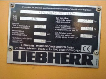 Колісний навантажувач LIEBHERR L576