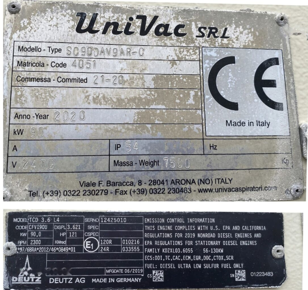 Промисловий пилосос UniVac SC90DAV9AR-C Origine Française: фото 9
