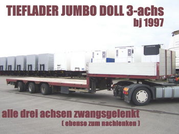 Doll TIEFLADER JUMBO 3achs ZWANGSGELENKT schwanenhals - Бортовий напівпричіп/ Платформа