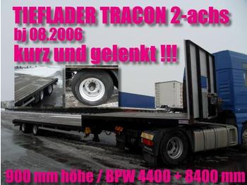  TRACON 2-achs / LENKACHSE / BPW / NL 28690 kg - Бортовий напівпричіп/ Платформа