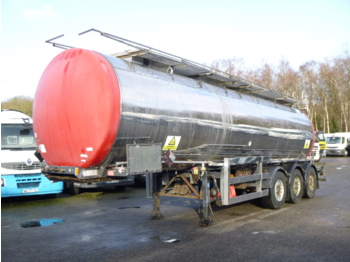 Clayton Chemical tank inox 30.4 m3 / 1 comp + pump - Напівпричіп цистерна