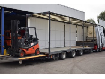 ESVE Forklift transport, 9000 kg lift, 2x Steering axel - Низькорамна платформа напівпричіп