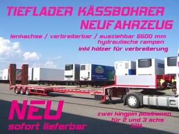 Kässbohrer LB3E / verbreiterbar /lenkachse / 6,5 m AZB - Низькорамна платформа напівпричіп
