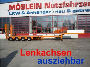 Möslein 4 Achs Satteltieflader, ausziehbar - Низькорамна платформа напівпричіп