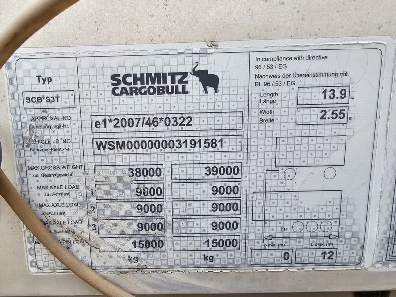 Тентований напівпричіп Schmitz Cargobull SCB - Lifting roof - sliding roof - Galvanised chassis: фото 14