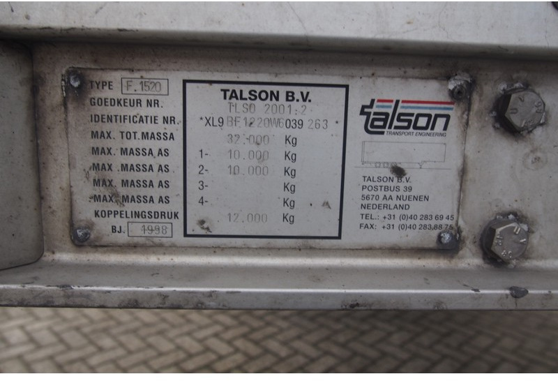 Закритий кузов напівпричіп Talson Box semi-trailer: фото 10