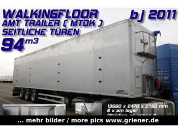 AMT TRAILER MTDK /94 m³/SEITENTÜREN LIFT 10400kg  - З рухомою підлогою напівпричіп
