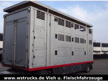 Menke 3 Stock Ausahrbares Dach Vollalu  - Для перевезення худоби причіп