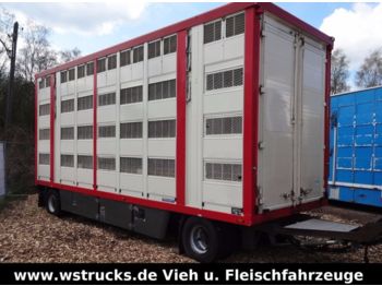 Menke 4 Stock Ausahrbares Dach Vollalu  - Для перевезення худоби причіп