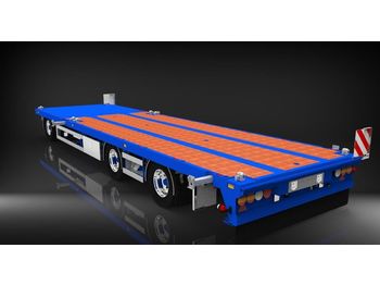 HRD 3 axle Achs light trailer drawbar ext tele  - Низькорамна платформа причіп