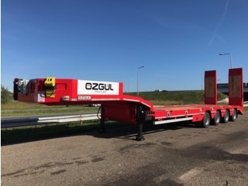 OZGUL LW4 70T 4 axle lowbed semi trailer, hydraulic ramps (300) - Низькорамна платформа причіп