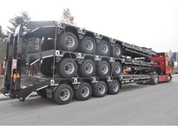 OZGUL LW4 80 Ton, 3 m, steel susp., hydr. ramps - Низькорамна платформа причіп