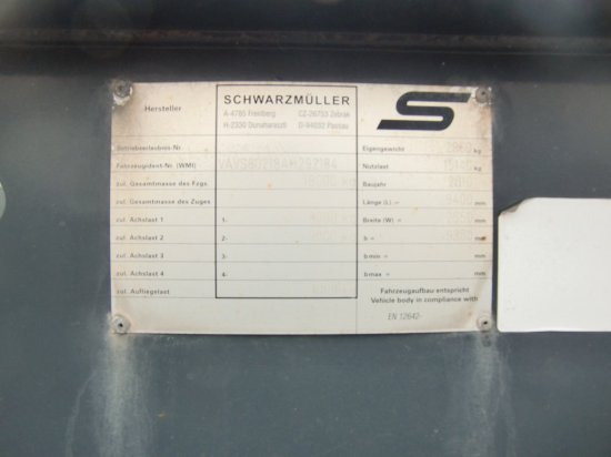 Контейнеровоз/ Змінний кузов причіп Schwarzmüller Lafette S-Serie S802: фото 14