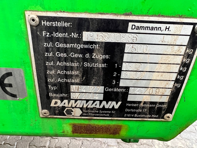 Обприскувач причіпний Dammann ANP 4027 - 36m Profi-Class - GPS: фото 4