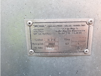 Обладнання для післязбиральної обробки Michał H514, 5100 kg: фото 1