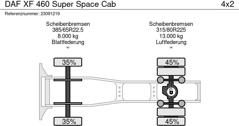 Тягач DAF XF 460 Super Space Cab: фото 12