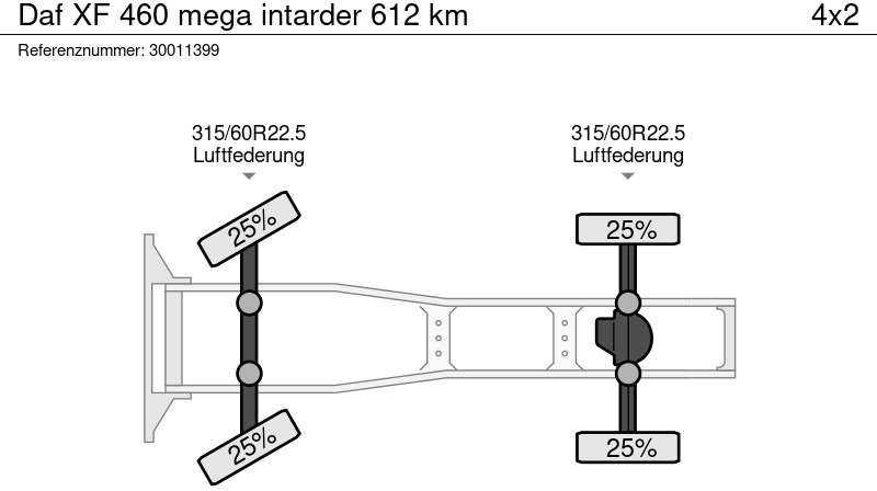 Тягач DAF XF 460 mega intarder 612 km: фото 14