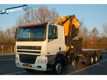 Бортова вантажівка/ Платформа DAF 8x4 + Effer crane: фото 1