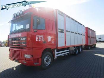 Для перевезення худоби вантажівка DAF XF95.380 + Aanhanger: фото 1