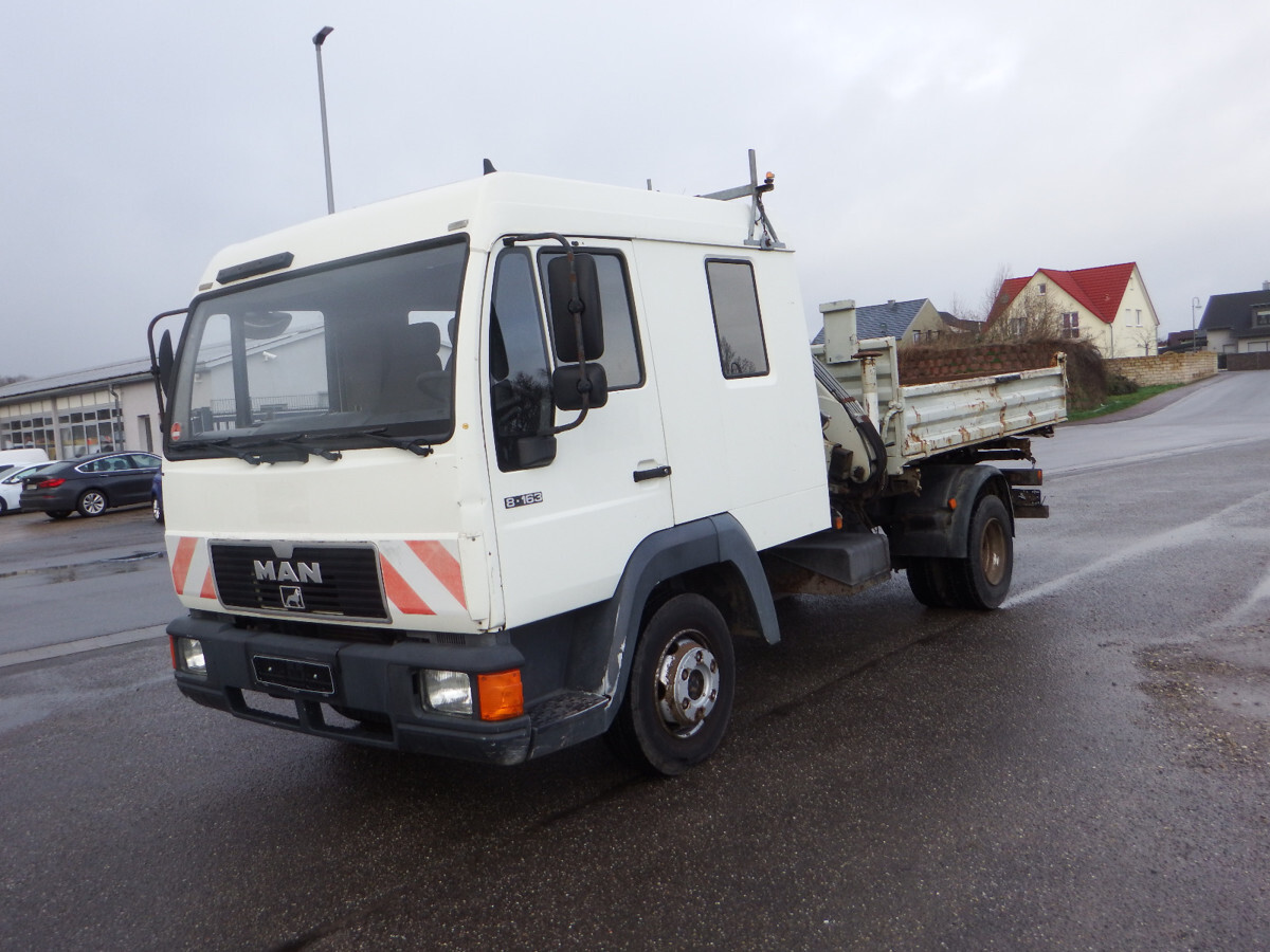 Самоскид вантажівка, Вантажівка з маніпулятором MAN 8.163  DoKa Kipper Ladekran Fassi F50 AHK SFZ: фото 3