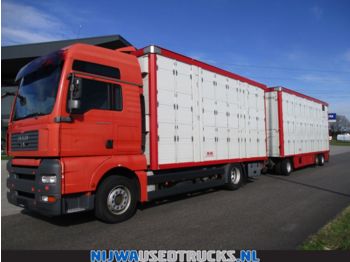 Для перевезення худоби вантажівка MAN TGA 18 440 XXL Triple stock + Trailer: фото 1