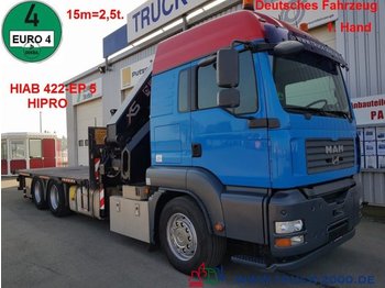 Бортова вантажівка/ Платформа MAN TGA 26.430 Kran Hiab 422 EP-5 41T/M FB 15m=2.5t.: фото 1