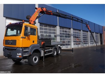 Бортова вантажівка/ Платформа MAN TGA 33.480 6x6 Palfinger 44 ton/meter laadkraan +JIB: фото 1