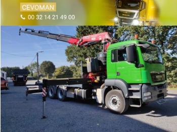 Бортова вантажівка/ Платформа MAN TGS 26.400 6x4 crane 45TM: фото 1