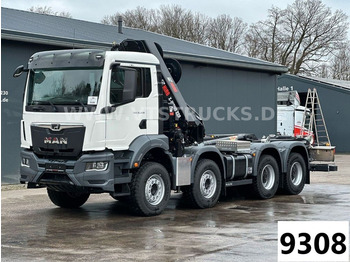 Гаковий мультиліфт вантажівка MAN TGS 35.470 8x4 HYVA-Abrollkipper, HIAB Ladekran: фото 1