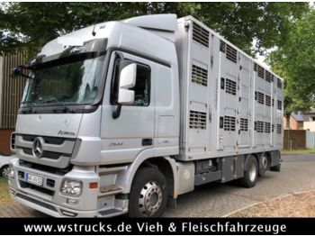 Для перевезення худоби вантажівка Mercedes-Benz Actros  2544 Menke 3 Stock Vollalu: фото 1
