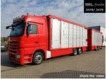 Для перевезення худоби вантажівка Mercedes-Benz Actros 2546 L / Lenkachse / Hubdach / 3 Stock: фото 1