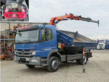 Самоскид вантажівка, Вантажівка з маніпулятором Mercedes-Benz Atego 1224 K 2-Achs Kipper Kran Funk: фото 1