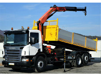 Самоскид вантажівка Scania P340 Kipper 6,20m +Kran*6x2*Topzustand