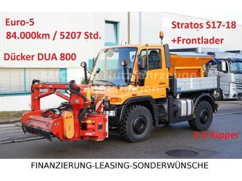 Unimog U400 Kipper+Böschungsmäher+Frontlader+Salzstreue  - Самоскид вантажівка