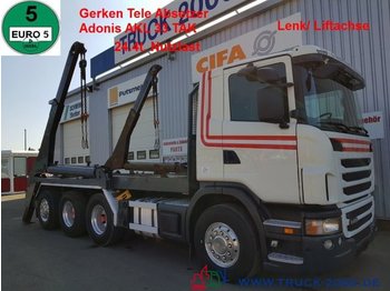Скіповий навантажувач вантажівка Scania G 480 8x4 Tele Gerken Adonis 24.5t. NL Lenk Lift: фото 1