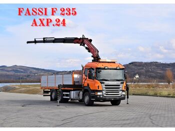 Вантажівка з маніпулятором Scania P380 Pritsche 7,10m + FASSI F235AXP.24+FUNK* TOP: фото 1