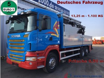 Бортова вантажівка/ Платформа Scania R400 Tirre Euro 191L 9m=1,7t. 7m Ladefl.  1.Hand: фото 1