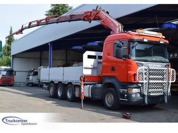 Бортова вантажівка/ Платформа Scania R500 8x4, Fassi F310, Retarder, Euro 4, Truckcenter Apeldoorn: фото 1