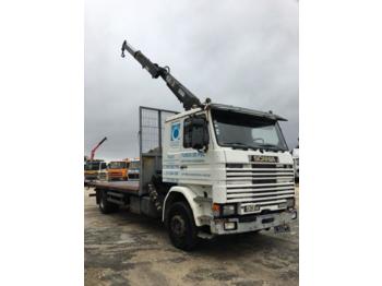 Бортова вантажівка/ Платформа Scania R93 ML280 Crane HIAB 100: фото 1