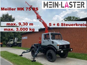 Unimog U 1000 Meiller Kran 75 RS 3.000 kg max. 9,3 m  - Вантажівка з маніпулятором