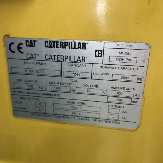 Навантажувач вилковий Caterpillar EP25K-PAC: фото 20
