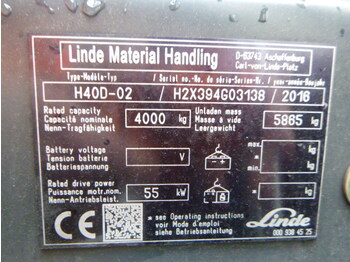 Linde H-40-D-02 - Дизельний навантажувач: фото 3