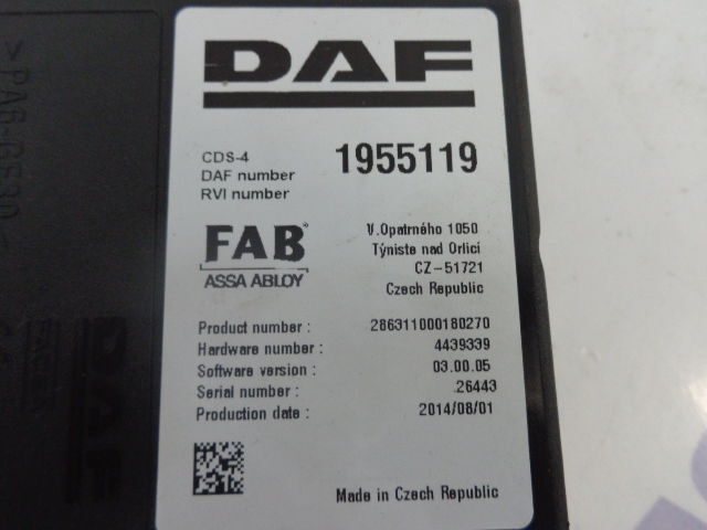 Блок управління в категорії Вантажівки DAF CDS4 FAB control unit: фото 3