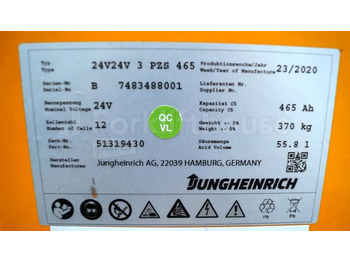 Аккумулятор в категорії Вантажно-розвантажувальна техніка Jungheinrich unknown Battery 24V465Ah 24 3PZS465 year 21/2020 370 kg dimensions 78,5x21x79cm sn. 7483488001: фото 3