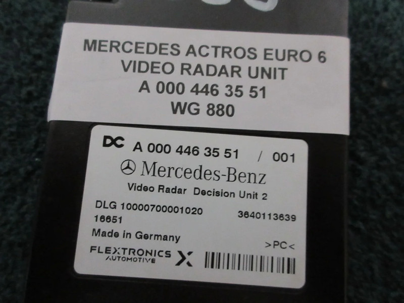 Електрична система в категорії Вантажівки Mercedes-Benz A 000 446 35 51 VIDEO RADAR DECISION UNTI 2 /MP4 EURO 6: фото 2