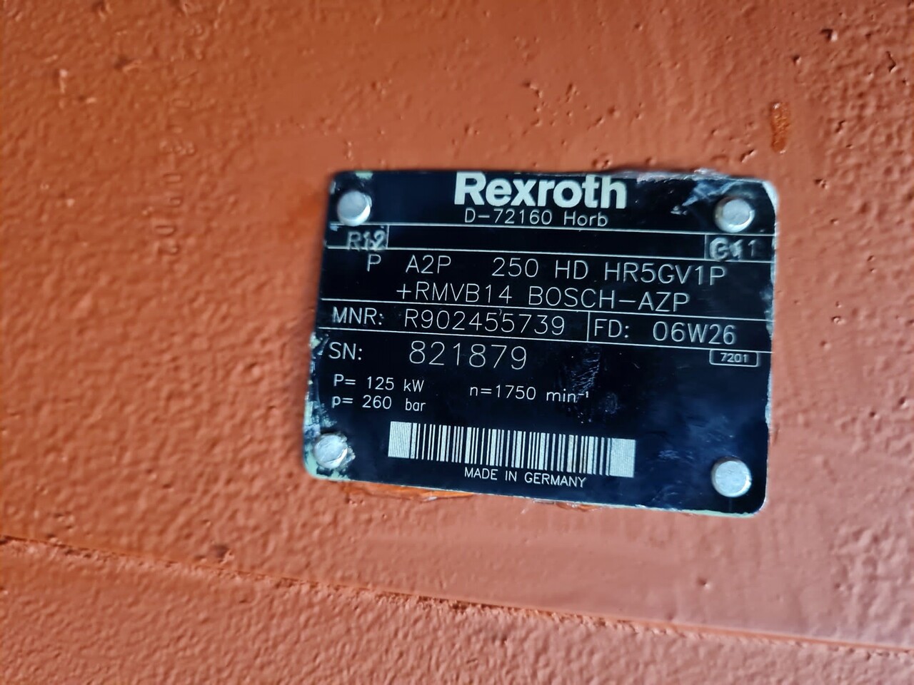 Масляний насос REXROTH A2P250HD HR5GV1P + RMVB14: фото 5